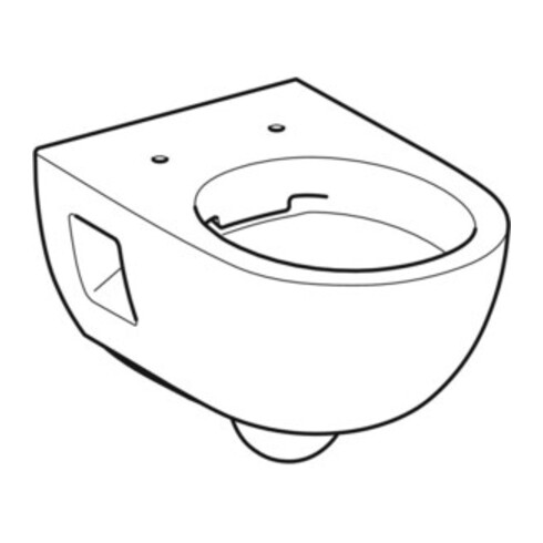 Geberit Wand-WC, Tiefspüler Renova 6/5 l, teilgeschl. Form, rimfree, weiß