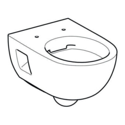 Geberit Wand-WC, Tiefspüler Renova 6/5 l, teilgeschl. Form, rimfree, weiß