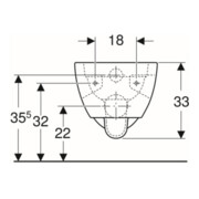 Geberit Wand-WC, Tiefspüler Renova 6/5 l, teilgeschl. Form, rimfree, weiß-5