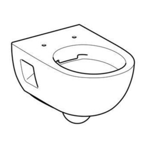 Geberit Wand-WC, Tiefspüler Renova 6/5 l, teilgeschl. Form, rimfree, weiß