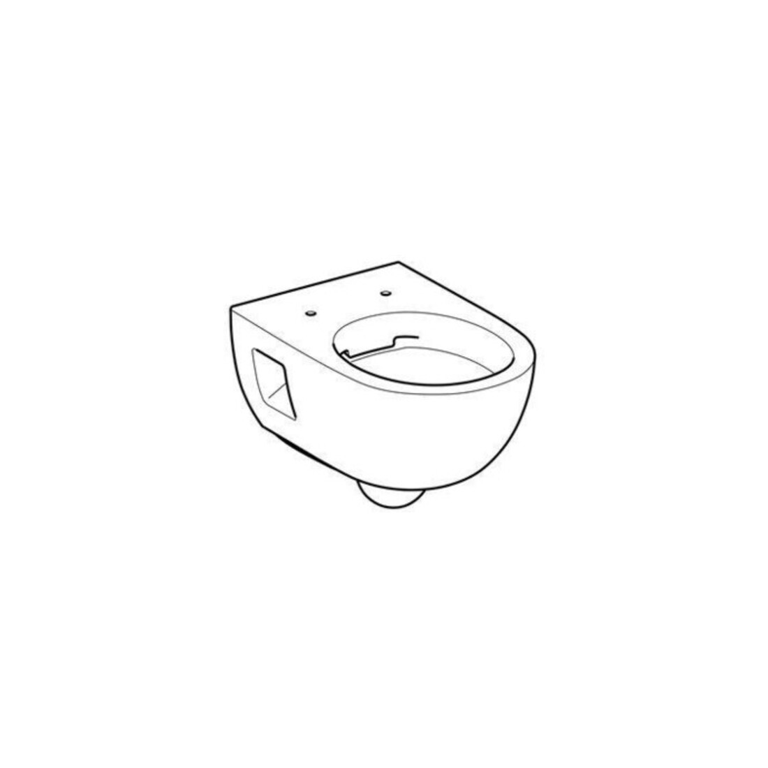 Geberit Wand-WC, Tiefspüler Renova 6/5 l, teilgeschl. Form, rimfree, weiß