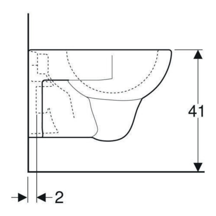 Geberit Wand-WC, Tiefspüler Renova 6/5 l, weiß