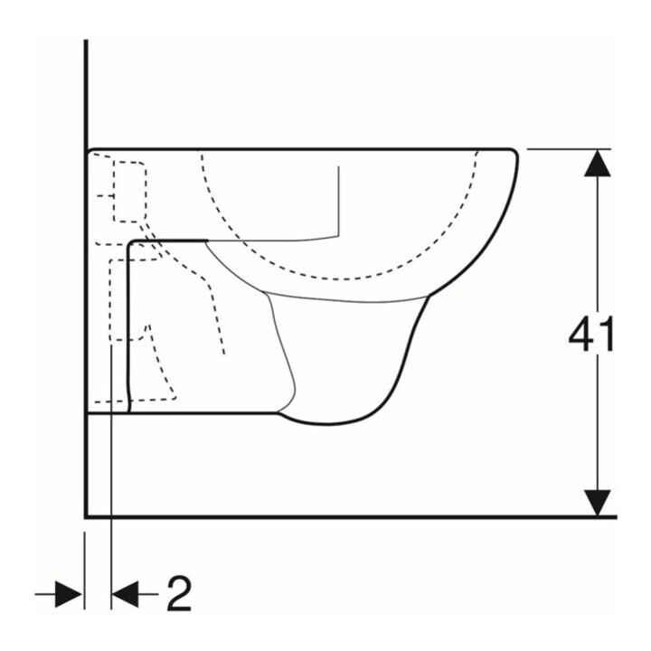 Geberit Wand-WC, Tiefspüler Renova 6/5 l, weiß