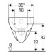 Geberit Wand-WC, Tiefspüler Renova 6/5 l, weiß KeraTect-4