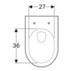 Geberit Wand-WC, Tiefspüler Renova 6/5 l, weiß KeraTect-5