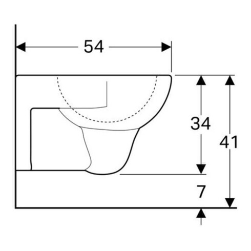 Geberit Wand-WC, Tiefspüler Renova 6/5 l, weiß KeraTect