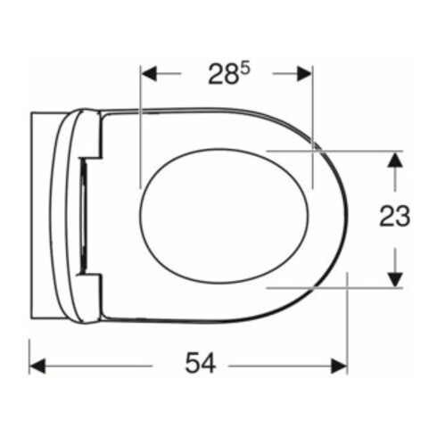 Geberit Wand-WC, Tiefspüler Renova 6 l, rimfree, mit WC-Sitz, weiß
