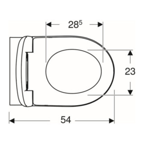 Geberit Wand-WC, Tiefspüler Renova 6 l, rimfree, mit WC-Sitz, weiß