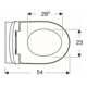 Geberit Wand-WC, Tiefspüler Renova 6 l, rimfree, mit WC-Sitz, weiß-4