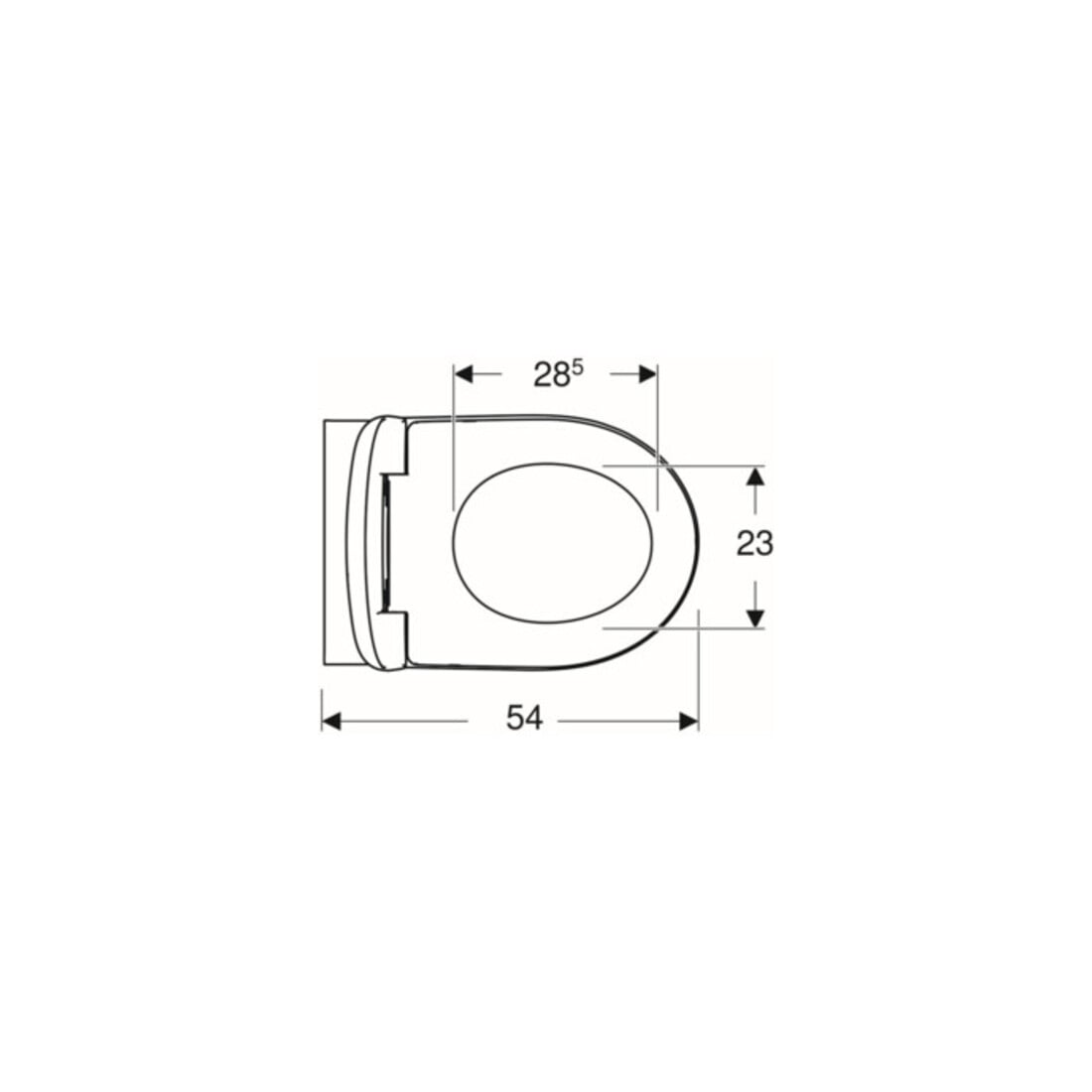 Geberit Wand-WC, Tiefspüler Renova 6 l, rimfree, mit WC-Sitz, weiß