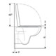 Geberit Wand-WC, Tiefspüler Renova 6 l, rimfree, mit WC-Sitz, weiß-5