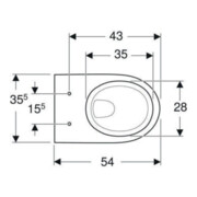 Geberit Wand-WC, Tiefspüler Renova 6 l, rimfree, weiß-4