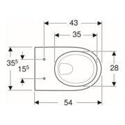 Geberit Wand-WC, Tiefspüler Renova 6 l, rimfree, weiß-5