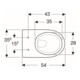 Geberit Wand-WC, Tiefspüler Renova 6 l, rimfree, weiß-5