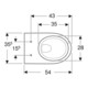 Geberit Wand-WC, Tiefspüler Renova 6 l, rimfree, weiß-5