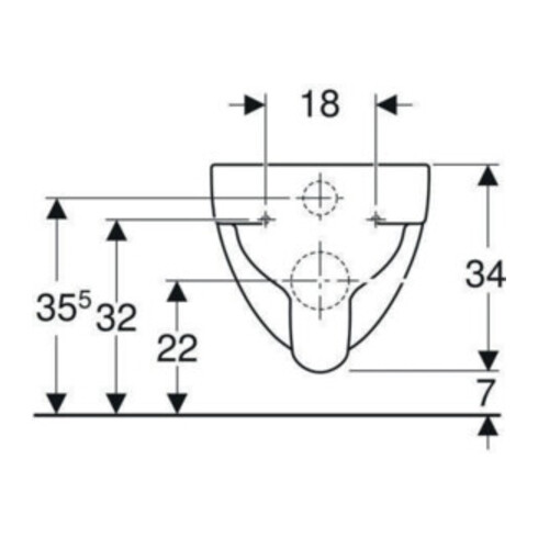Geberit Wand-WC, Tiefspüler Renova 6 l, rimfree, weiß