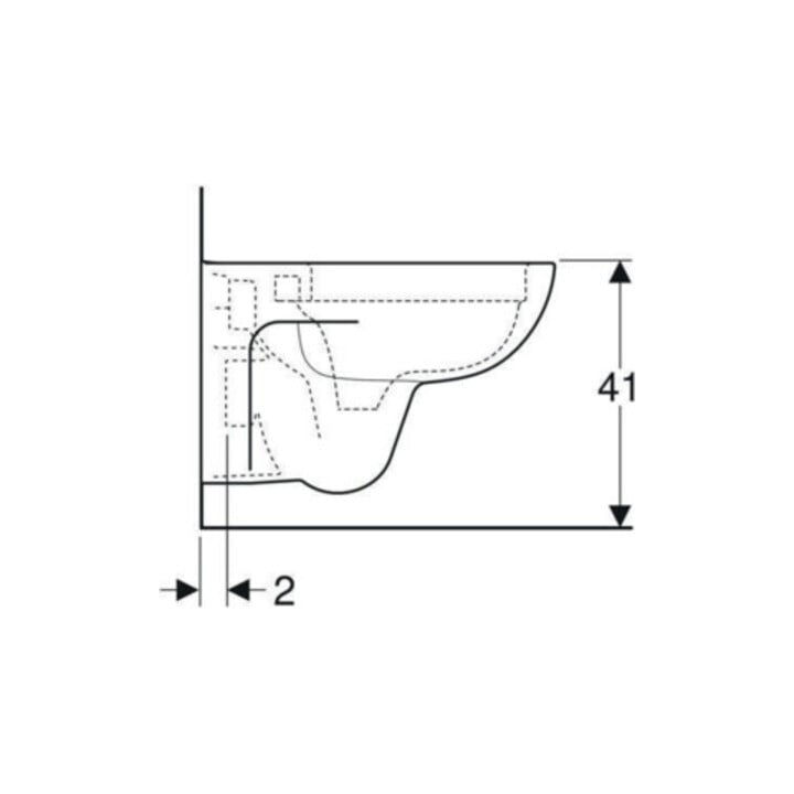 Geberit Wand-WC, Tiefspüler Renova 6 l, rimfree, weiß