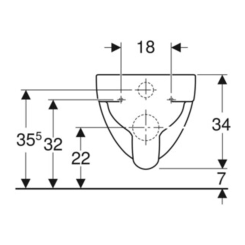 Geberit Wand-WC, Tiefspüler Renova 6 l, rimfree, weiß