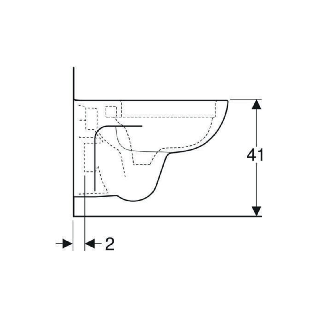 Geberit Wand-WC, Tiefspüler Renova 6 l, rimfree, weiß KeraTect