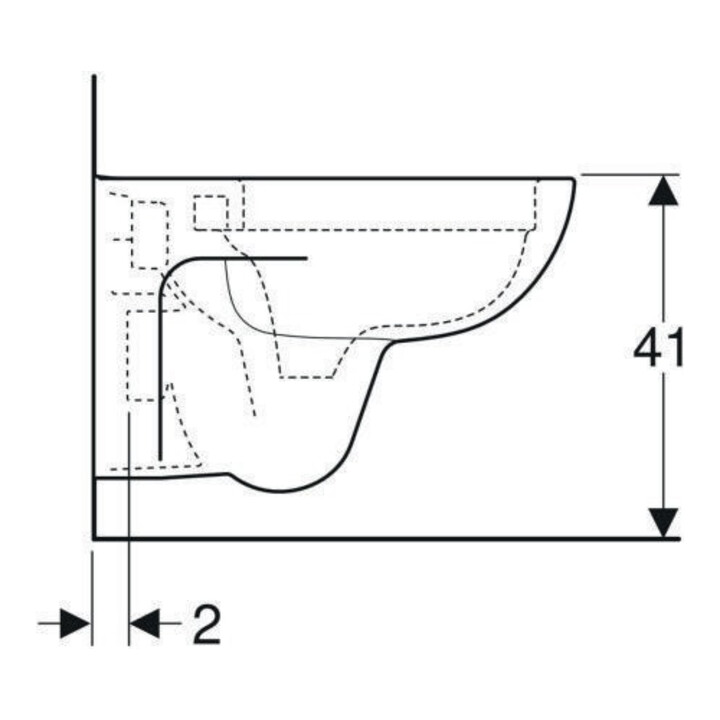 Geberit Wand-WC, Tiefspüler Renova 6 l, rimfree, weiß KeraTect