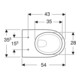 Geberit Wand-WC, Tiefspüler Renova 6 l, rimfree, weiß KeraTect-5