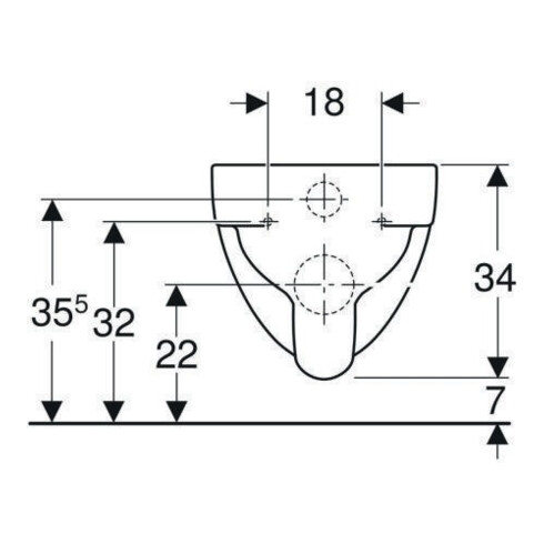 Geberit Wand-WC, Tiefspüler Renova 6 l, rimfree, weiß KeraTect