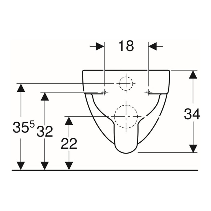 Geberit Wand-WC, Tiefspüler Renova 6 l, rimfree, weiß KeraTect