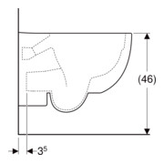 Geberit Wand-WC, Tiefspüler Renova Comfort KeraT./we, 6 l, erh., geschl. F., rimfr.-5