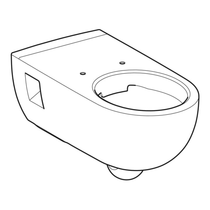 Geberit Wand-WC, Tiefspüler Renova Comfort we., 5/6 l, teilgeschl. Form, rimfree
