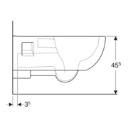 Geberit Wand-WC, Tiefspüler Renova Comfort we., 5/6 l, teilgeschl. Form, rimfree-5