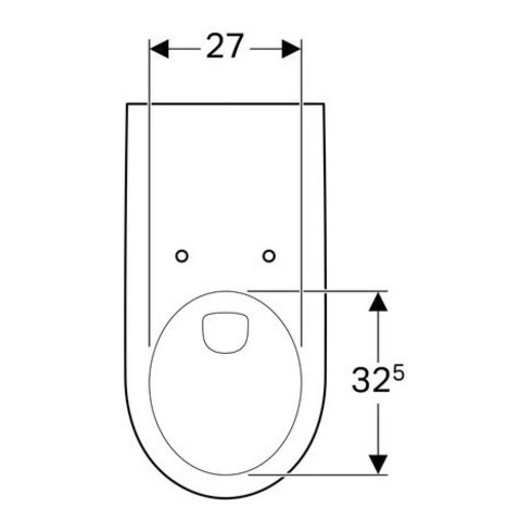 Geberit Wand-WC, Tiefspüler Renova Comfort weiß, 6 l, verlängerte Ausladung