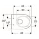 Geberit Wand-WC, Tiefspüler Renova Compact 6/5 l, verkürzte Ausladung, weiß-2