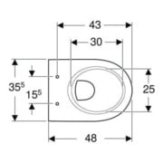 Geberit Wand-WC, Tiefspüler Renova Compact 6/5 l, verkürzte Ausladung, weiß-4