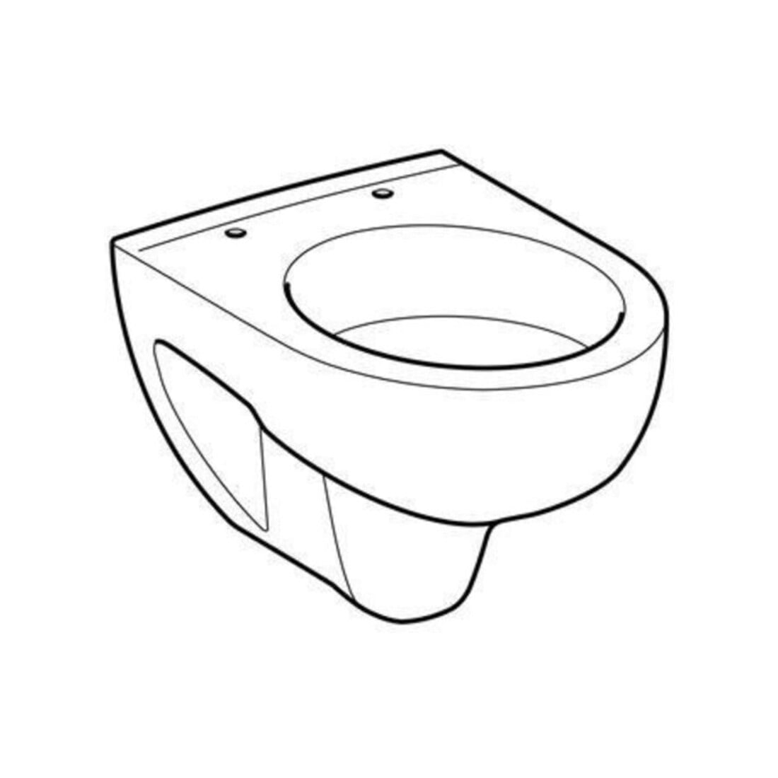 Geberit Wand-WC, Tiefspüler Renova Compact 6/5 l, verkürzte Ausladung, weiß