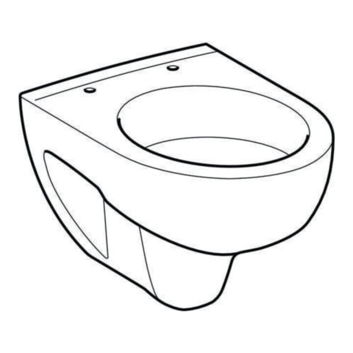 Geberit Wand-WC, Tiefspüler Renova Compact 6/5 l, verkürzte Ausladung, weiß