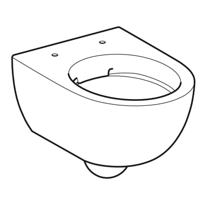 Geberit Wand-WC, Tiefspüler Renova Compact 6/5 l, vrk A, ge F., rimfr., we. K-Tect