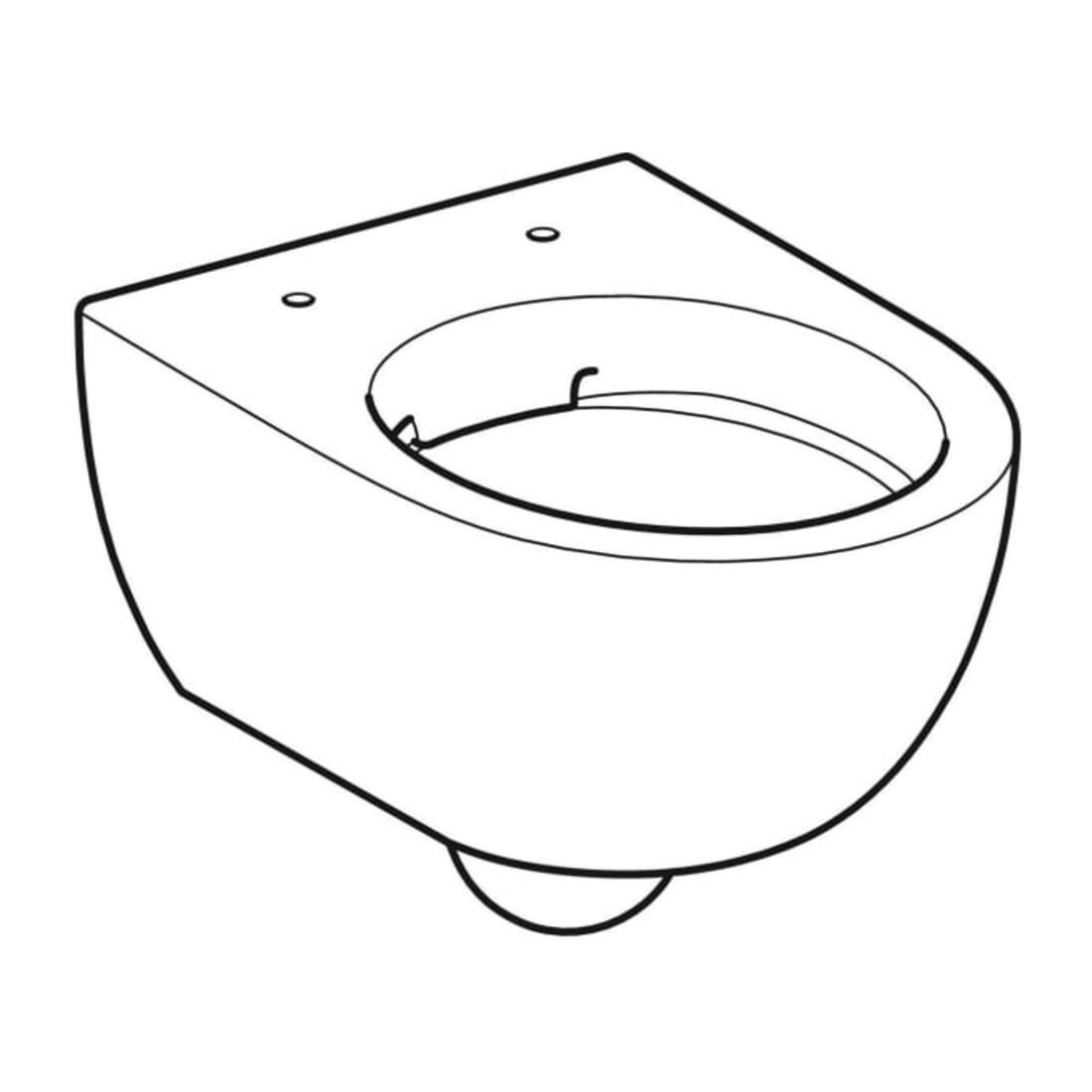 Geberit Wand-WC, Tiefspüler Renova Compact 6/5 l, vrk A, geschl. F., rimfr., we.
