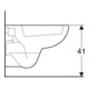 Geberit Wand-WC, Tiefspüler Renova Compact sq 6/5 l, verkürzte Ausladung, weiß
