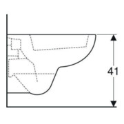Geberit Wand-WC, Tiefspüler Renova Compact sq 6/5 l, verkürzte Ausladung, weiß-5