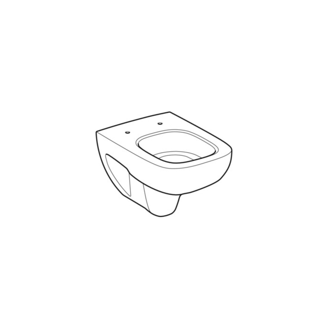 Geberit Wand-WC, Tiefspüler Renova Compact sq 6/5 l, verkürzte Ausladung, weiß
