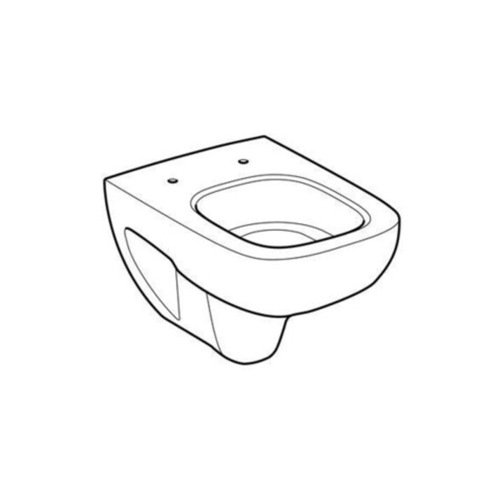 Geberit Wand-WC, Tiefspüler Renova Compact sq 6/5 l, verkürzte Ausladung, weiß