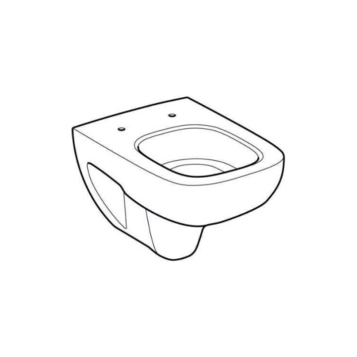 Geberit Wand-WC, Tiefspüler Renova Compact sq 6/5 l, verkürzte Ausladung, weiß