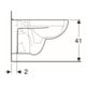 Geberit Wand-WC, Tiefspüler Renova Plan 6/5 l, rimfree, weiß