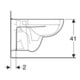 Geberit Wand-WC, Tiefspüler Renova Plan 6/5 l, rimfree, weiß
