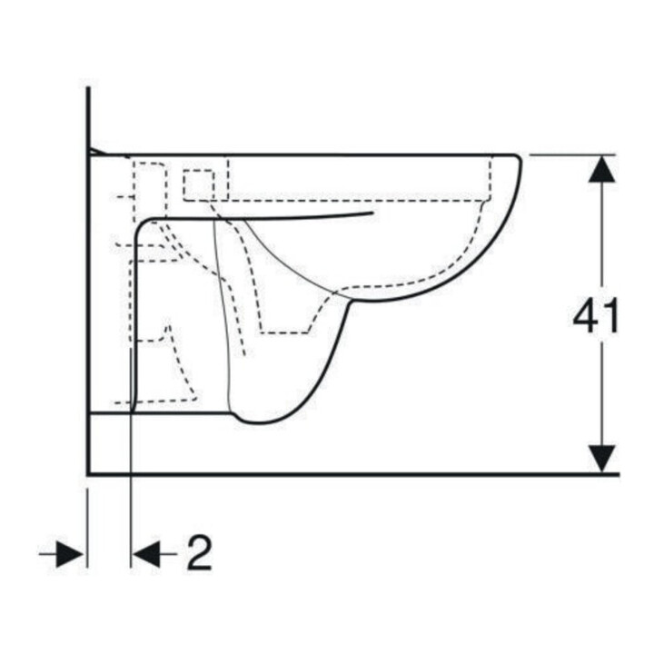 Geberit Wand-WC, Tiefspüler Renova Plan 6/5 l, rimfree, weiß