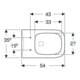 Geberit Wand-WC, Tiefspüler Renova Plan 6/5 l, rimfree, weiß