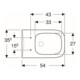 Geberit Wand-WC, Tiefspüler Renova Plan 6/5 l, rimfree, weiß KeraTect