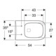 Geberit Wand-WC, Tiefspüler Renova Plan 6/5 l, rimfree, weiß KeraTect