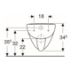 Geberit Wand-WC, Tiefspüler Renova Plan 6/5 l, rimfree, weiß KeraTect-4