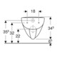 Geberit Wand-WC, Tiefspüler Renova Plan 6/5 l, rimfree, weiß KeraTect-5